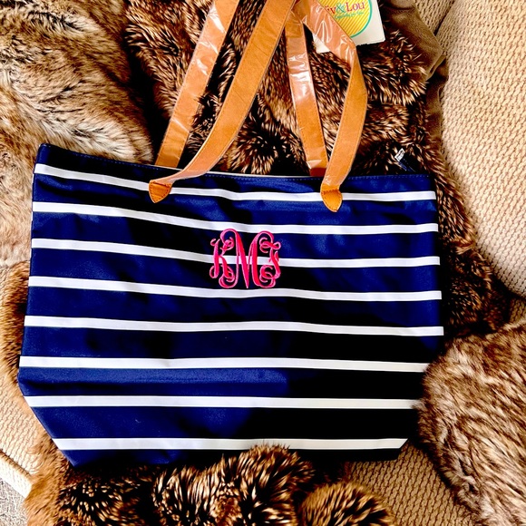 Monogrammed Ladies Canvas Tote - Picture 1 of 4